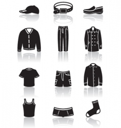Clothes icons vector image