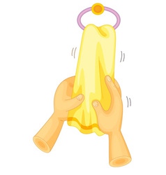 Drying hands vector image