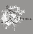 Hit the ball vector image