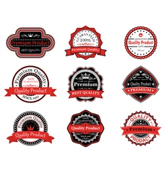 Retro quality labels vector image