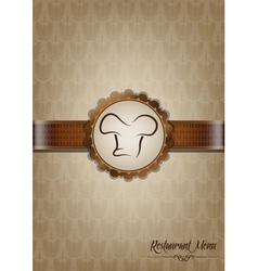 Brown restaurant menu design vector image