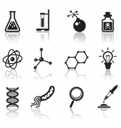 Science icons vector image