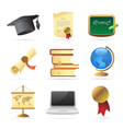 Icons for education vector image