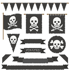 Pirate flags Pirate flags vector image