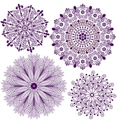 Collection new snowflakes vector image