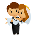 Groom hold bride vector image
