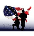 American soldiers vector image