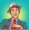 Avatar portrait smiling male vector image