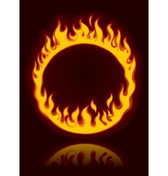 Fiery ring vector image