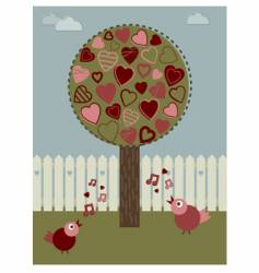 Love tree vector image
