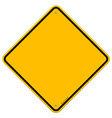 Isolated Blank Yellow Sign vector image