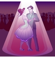 Couple dancing waltz vector image