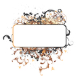 Vintage floral frame vector image