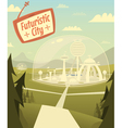 Futuristic city vector image