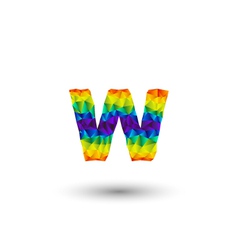 Triangular letters w vector image