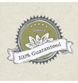 Vintage label organic products vector image