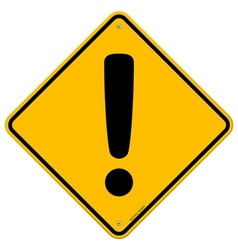 Exclamation Yellow Sign vector image
