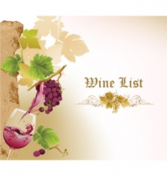 Wine list vector image