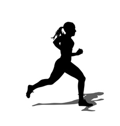 Running silhouettes vector image
