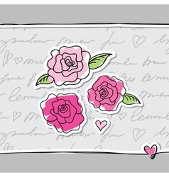 Pink roses vector image