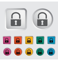 Lock single icon vector image