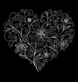 Abstract floral heart vector image