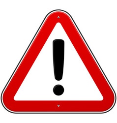 Red Exclamation Sign vector image