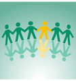 Paper cut people vector image