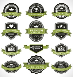 Vintage labels and ribbon retro style set Vintage labels and ribbon retro style set vector image