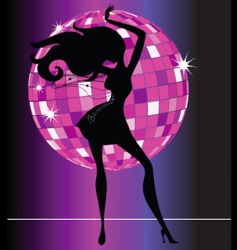 Sexy female dancer vector image