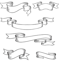 Set of retro ribbons and labels Set of retro ribbons and labels vector image