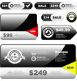 Set of sale signs vector image