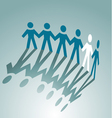 Paper cut people vector image