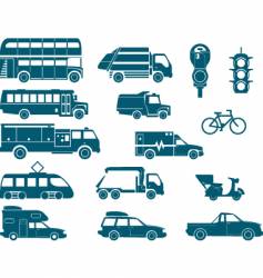 All types of city transport vector image