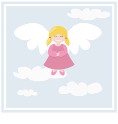Happy angel vector image