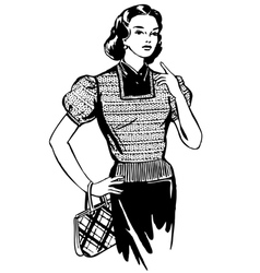 Beautiful fashionable girl vector image