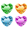 Diamond heart set Diamond heart set vector image
