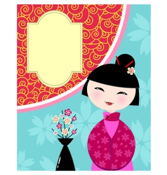 Chinese girl vector image
