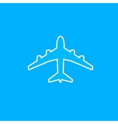 White paper plane icon White paper plane icon vector image