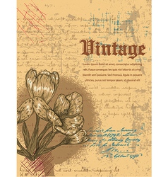 Grunge floral background vector image