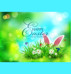 Background for easter template rabbit ears vector image