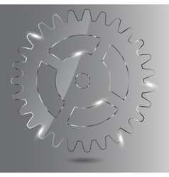 Glass gear vector image