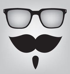 Funny mask sunglasses and mustache vector image