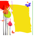 Retro greeting card vector image