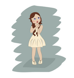 Cute little girl vector image