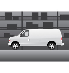 Delivery van vector image
