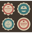 Vintage labels set vector image