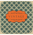 Vintage scale pattern with retro label vector image