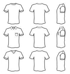 T-shirt outlines vector image
