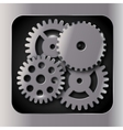 Abstract metal and glass background with frame and vector image